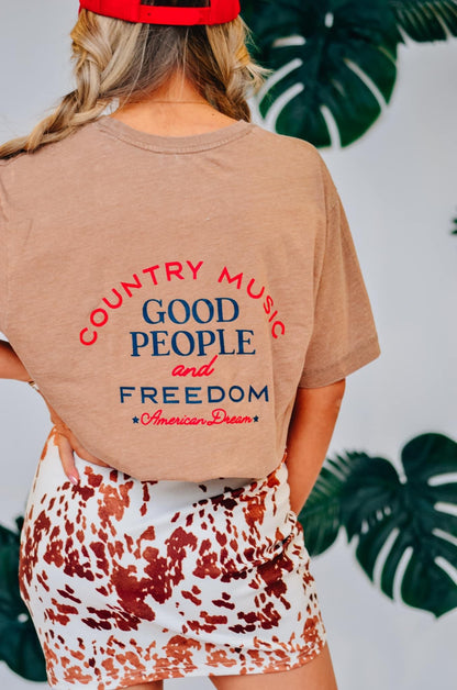 Country Music & Good People Tee