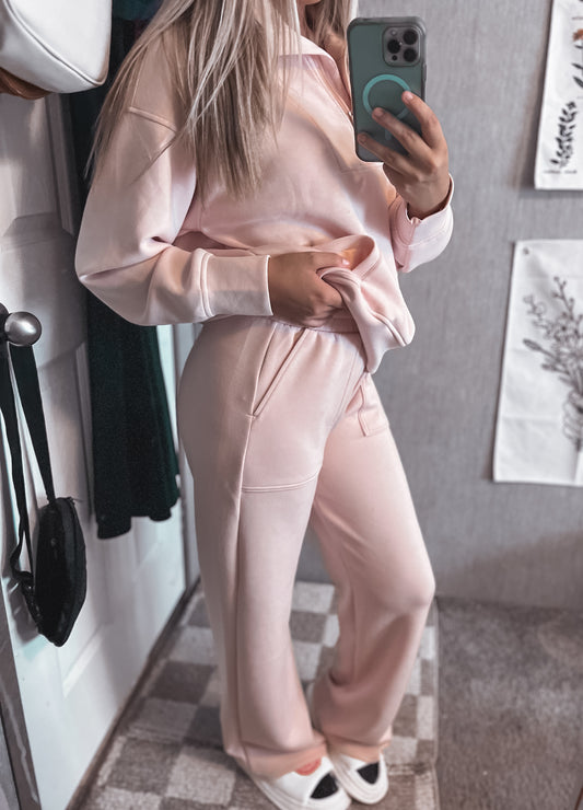 Snuggle Up Scuba Pants - Blush