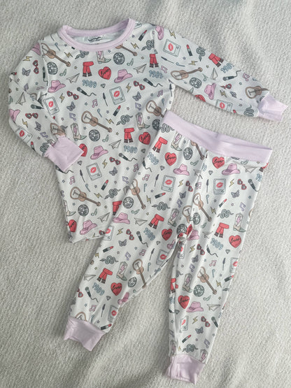 Taylor Swift Inspired Bamboo Pajamas: 4T