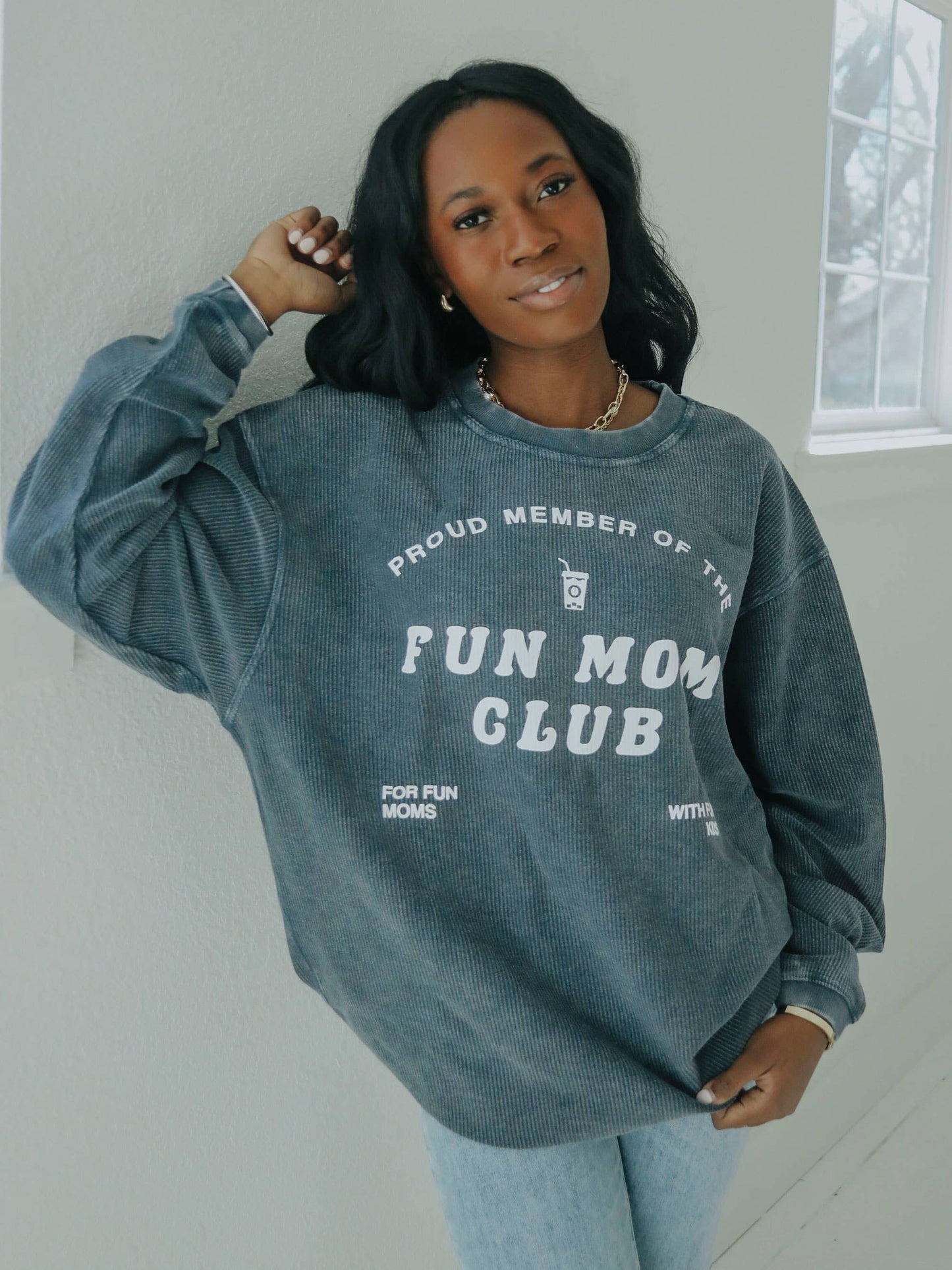 Fun Mom Club Corded Sweatshirt