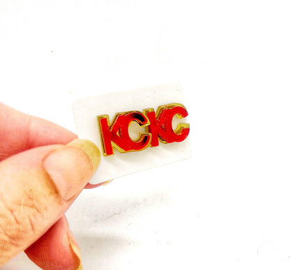 Gold and Red KC Kansas City Chiefs Game Day Stud Earrings