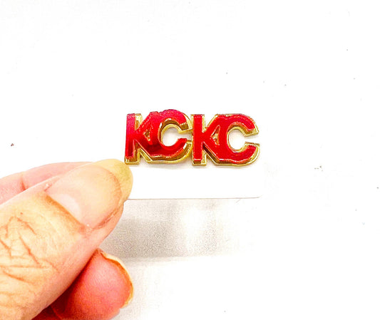 Gold and Red KC Kansas City Chiefs Game Day Stud Earrings