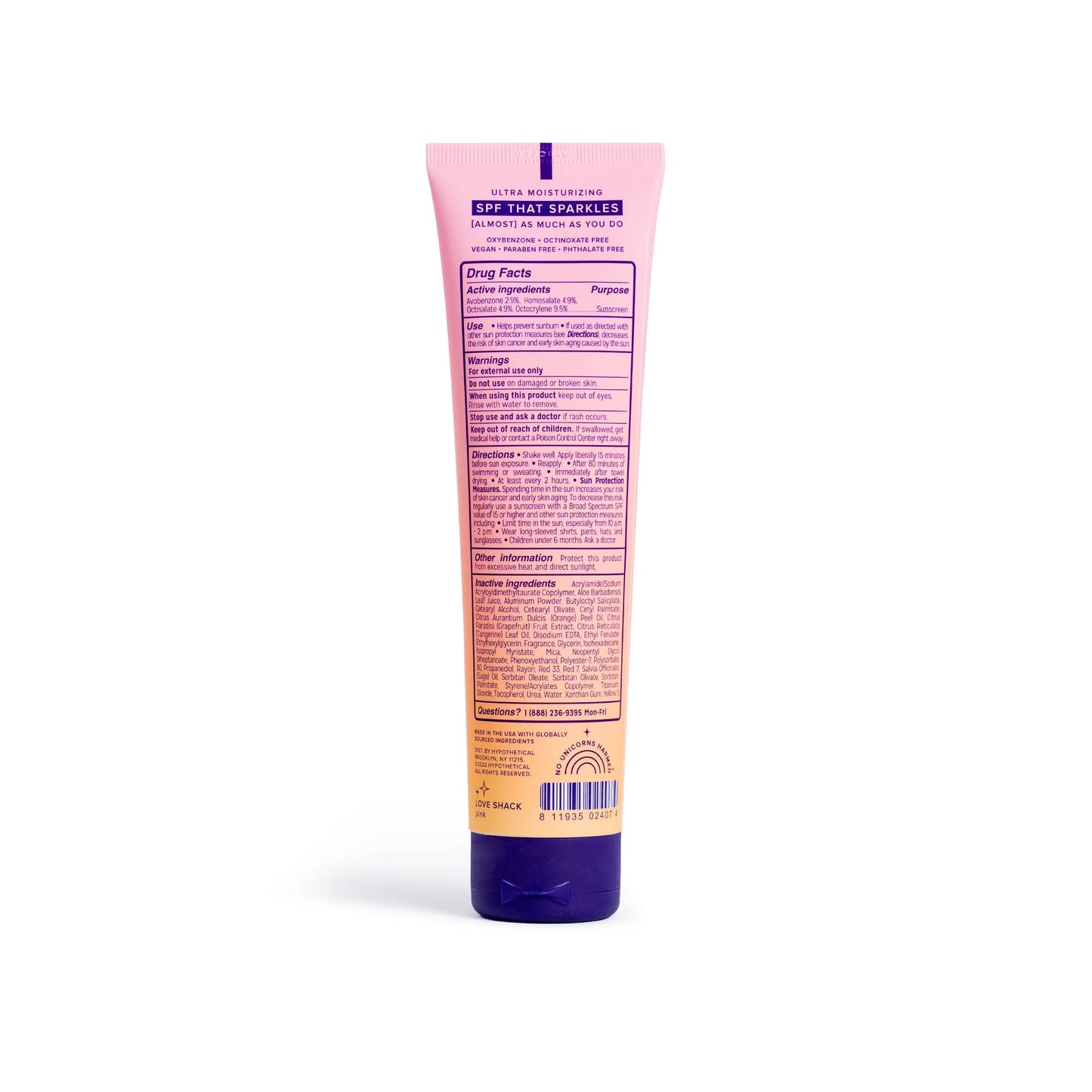 Glitter Sunscreen- Love Shack (4.5oz)