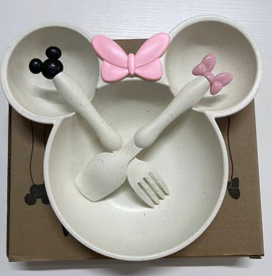 Minnie Mouse Dinner Set White