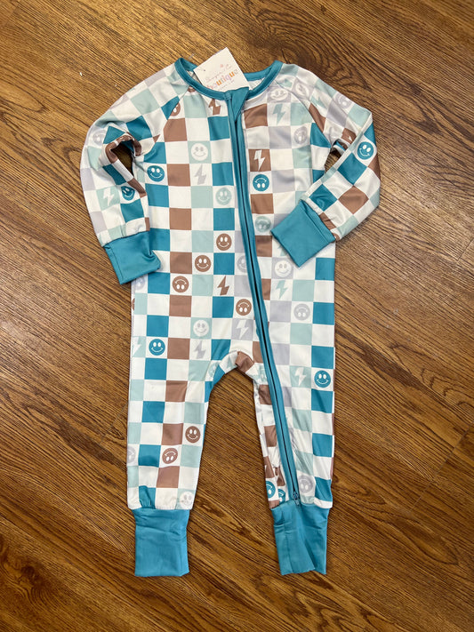Long Sleeve Checkered Pajamas