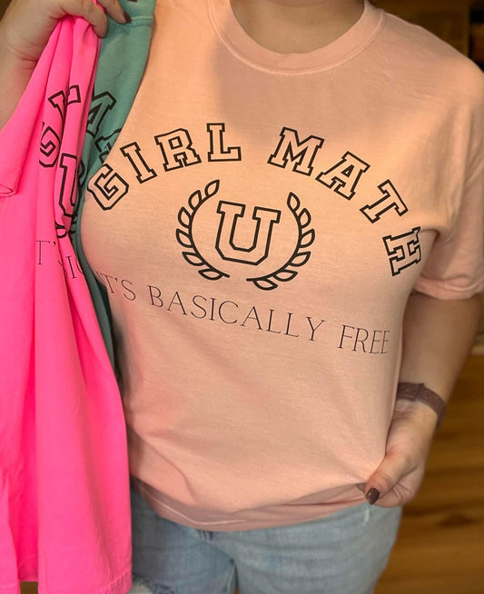 Girl Math Tee - Hot Pink