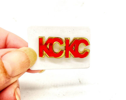 Gold and Red KC Kansas City Chiefs Game Day Stud Earrings