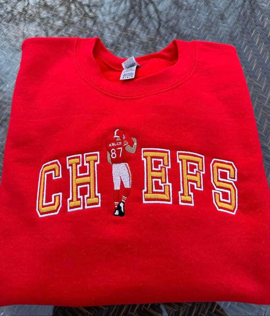 Red Chiefs/Kelce Embroidered Crew