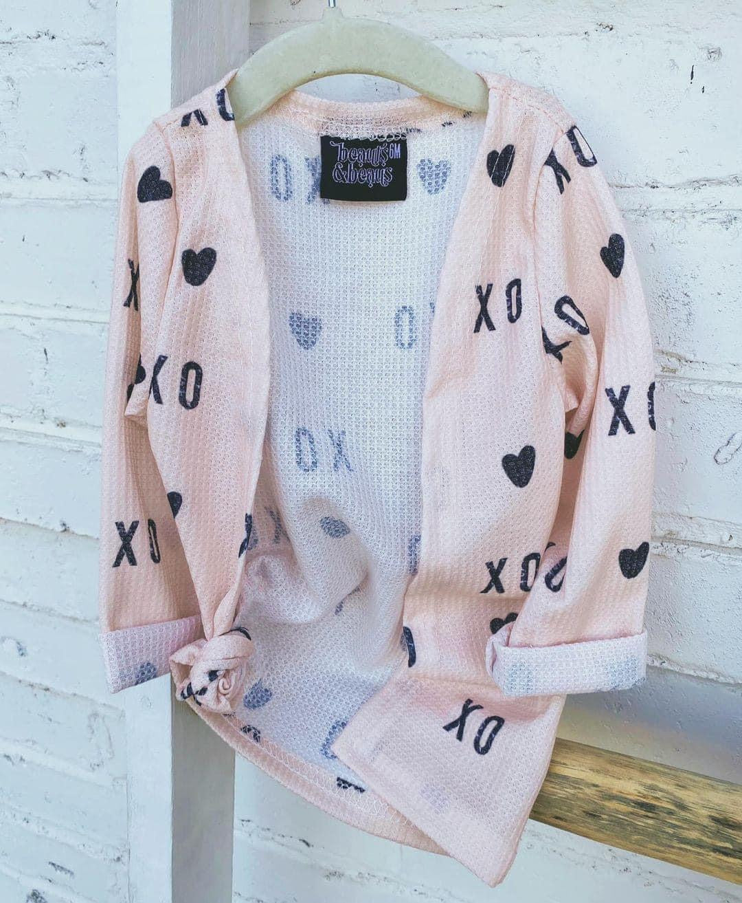 Waffle Knit XO Cardigan - Sawyer + Co.