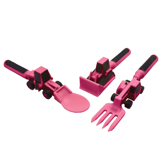 Set of 3 Pink Construction Utensils - Sawyer + Co.