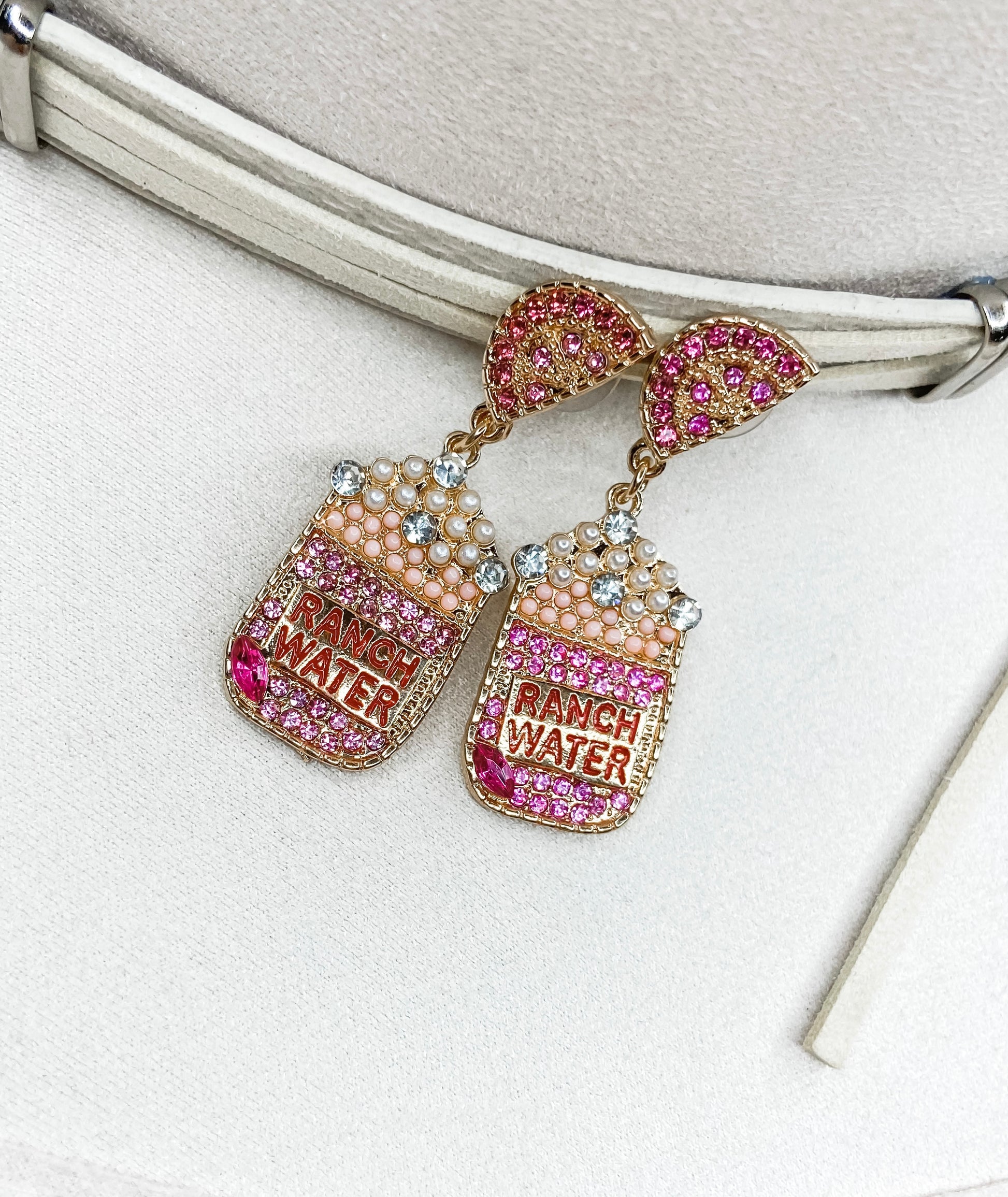 Pink Ranch Water Earrings - Sawyer + Co.